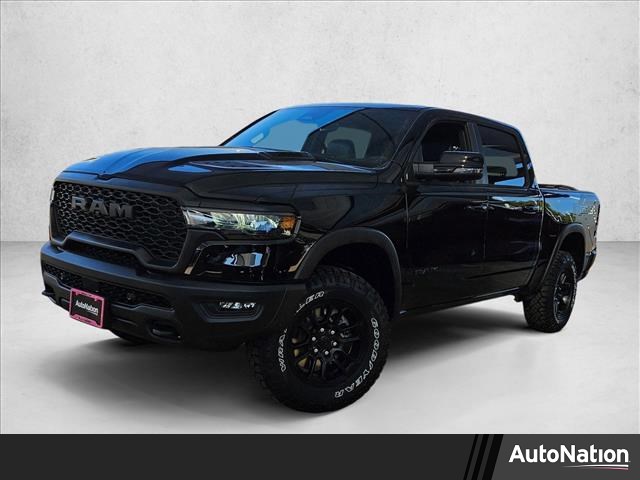 Diamond Black Crystal Pearlcoat 2026 RAM 1500 Rebel Crew Cab 4WD Pickup Truck Four-Wheel Drive 8-Speed Automatic