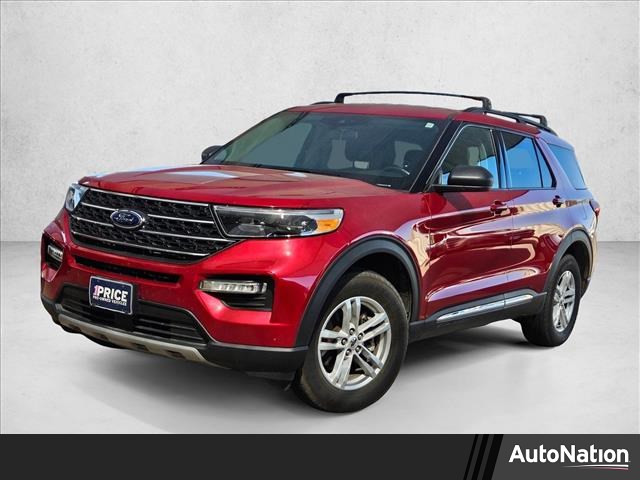 Rapid Red Metallic Tinted Clearcoat 2022 Ford Explorer XLT AWD SUV / Crossover All-Wheel Drive Automatic