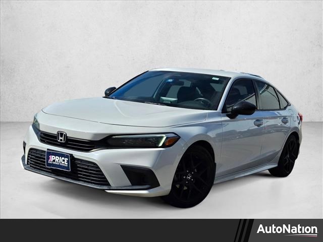 Platinum White Pearl 2022 Honda Civic Sport FWD Sedan Front-Wheel Drive Automatic