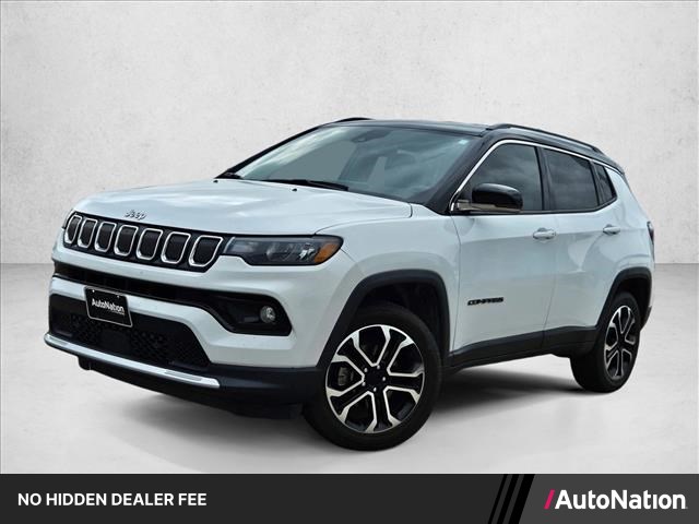 Bright White Clearcoat 2022 Jeep Compass Limited 4WD SUV / Crossover Four-Wheel Drive 9-Speed Automatic