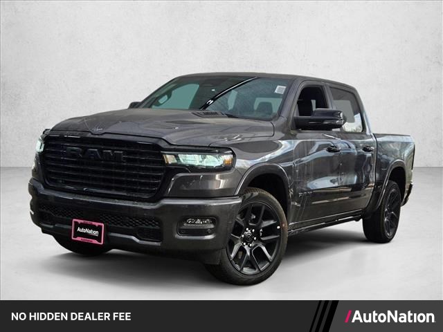 Gray (Granite Crystal Metallic Clearcoat) 2026 RAM 1500 Laramie Crew Cab 4WD Pickup Truck Four-Wheel Drive 8-Speed Automatic