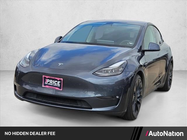 Silver/Gray 2022 Tesla Model Y SUV / Crossover All-Wheel Drive Automatic
