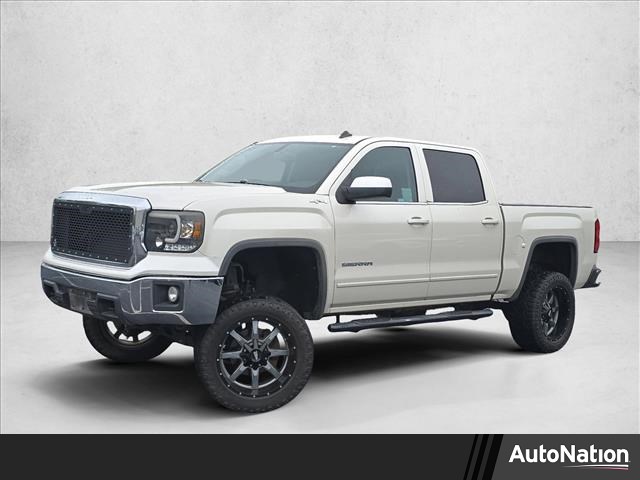 White Diamond Tricoat 2014 GMC Sierra 1500 SLE Crew Cab 4WD Pickup Truck Four-Wheel Drive 6-Speed Automatic