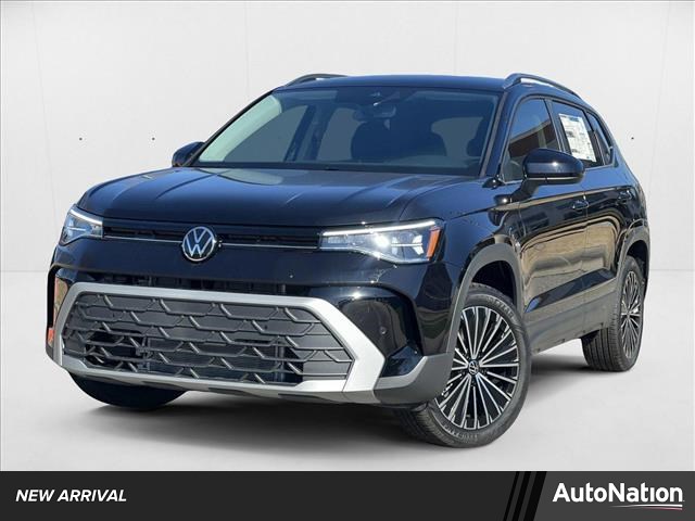 Deep Black Pearl 2025 Volkswagen Taos SE FWD SUV / Crossover Front-Wheel Drive Automatic