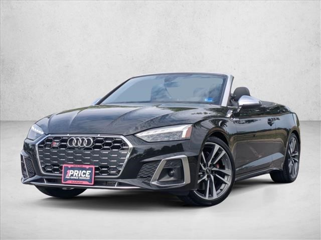 Mythos Black Metallic/Black Roof 2022 Audi S5 Convertible All-Wheel Drive Automatic