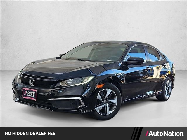 Crystal Black Pear 2019 Honda Civic Sedan Front-Wheel Drive Automatic