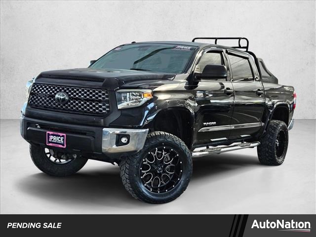 Midnight Black Metallic 2018 Toyota Tundra SR5 CrewMax 5.7L 4WD Pickup Truck Four-Wheel Drive Automatic