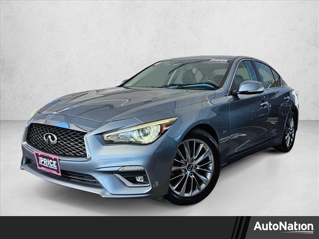 Hagane Blue 2018 INFINITI Q50 3.0t Luxe RWD Sedan Rear-Wheel Drive Automatic