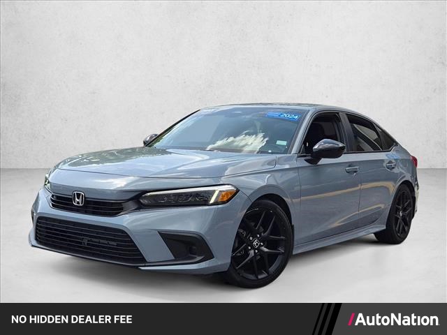 Meteorite Gray Met 2024 Honda Civic Sedan Front-Wheel Drive Continuously Variable Transmission