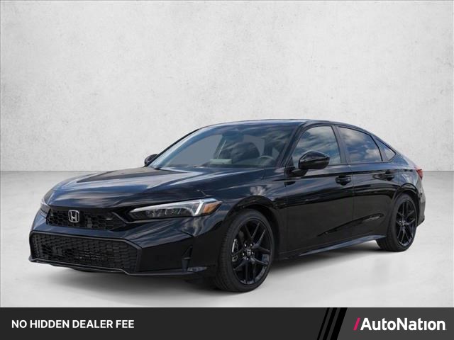 Crystal Black Pearl 2026 Honda Civic Sedan Front-Wheel Drive Continuously Variable Transmission