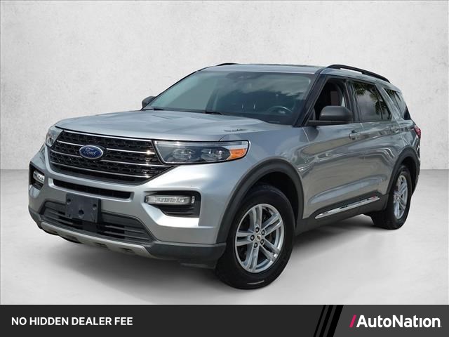 Iconic Silver Metallic 2021 Ford Explorer SUV / Crossover Rear-Wheel Drive Automatic