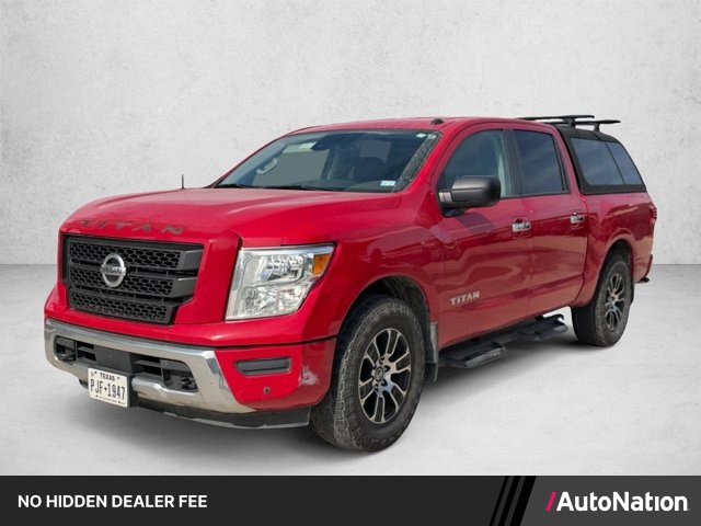 Red Alert 2021 Nissan Titan Pickup Truck Four-Wheel Drive Automatic