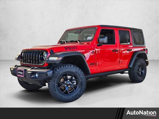 Firecracker Red Clearcoat 2026 Jeep Wrangler Willys 4-Door 4WD SUV / Crossover Four-Wheel Drive 8-Speed Automatic