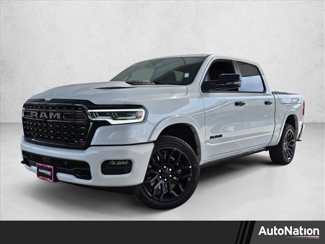 Ivory White Tri-Coat Pearlcoat 2026 RAM 1500 Limited Crew Cab 4WD Pickup Truck Four-Wheel Drive 8-Speed Automatic