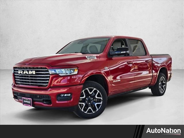 Molten Red Pearlcoat 2026 RAM 1500 Laramie Crew Cab 4WD Pickup Truck Four-Wheel Drive 8-Speed Automatic