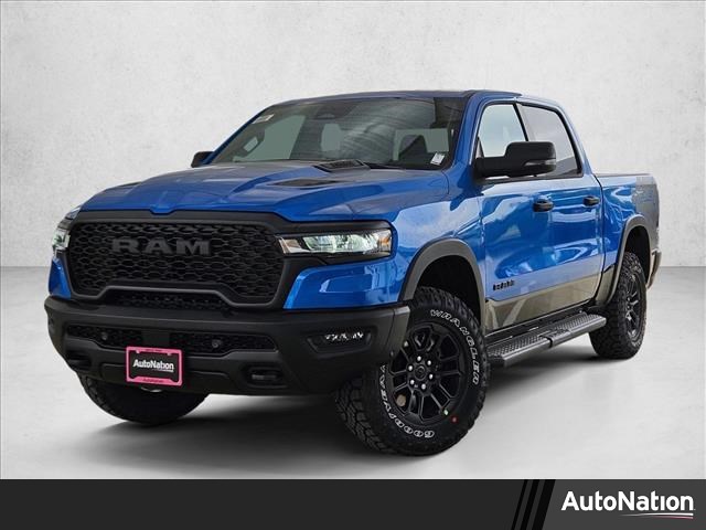 Hydro Blue Pearlcoat 2026 RAM 1500 Rebel Crew Cab 4WD Pickup Truck Four-Wheel Drive 8-Speed Automatic