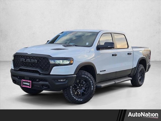 Bright White Clearcoat 2026 RAM 1500 Rebel Crew Cab 4WD Pickup Truck Four-Wheel Drive 8-Speed Automatic