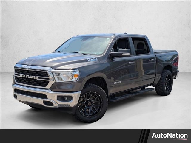 Gray (Granite Crystal Metallic Clearcoat) 2022 RAM 1500 Big Horn Crew Cab RWD Pickup Truck 4X2 8-Speed Automatic