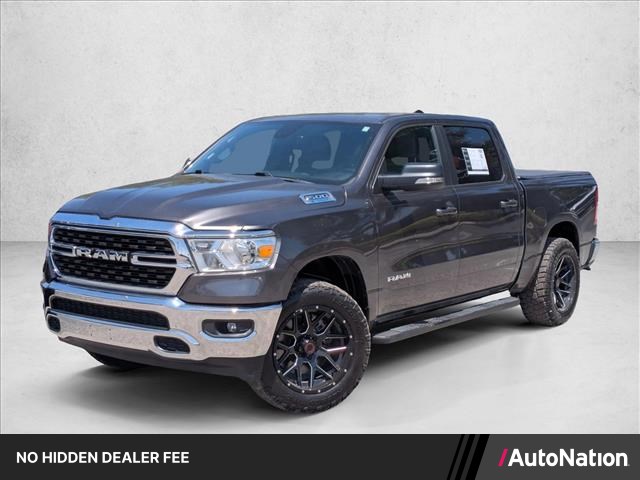 Gray (Granite Crystal Metallic Clearcoat) 2022 RAM 1500 Big Horn Crew Cab RWD Pickup Truck 4X2 8-Speed Automatic