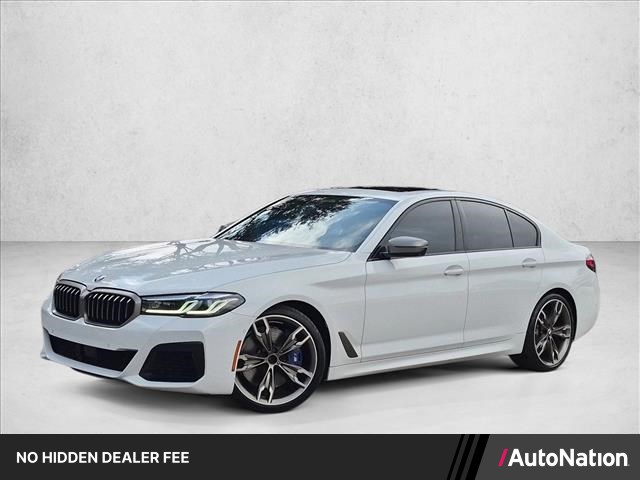Alpine White 2021 BMW 5 Series Sedan All-Wheel Drive Automatic