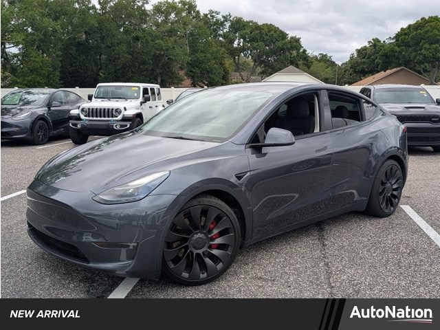 Gray 2022 Tesla Model Y Performance AWD SUV / Crossover All-Wheel Drive Automatic