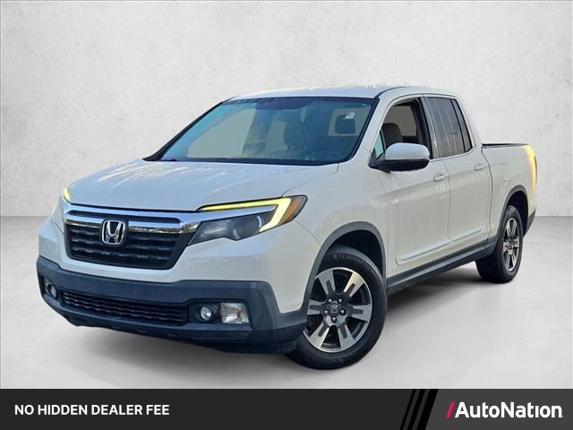 White 2018 Honda Ridgeline Pickup Truck Front-Wheel Drive 6-Speed Automatic