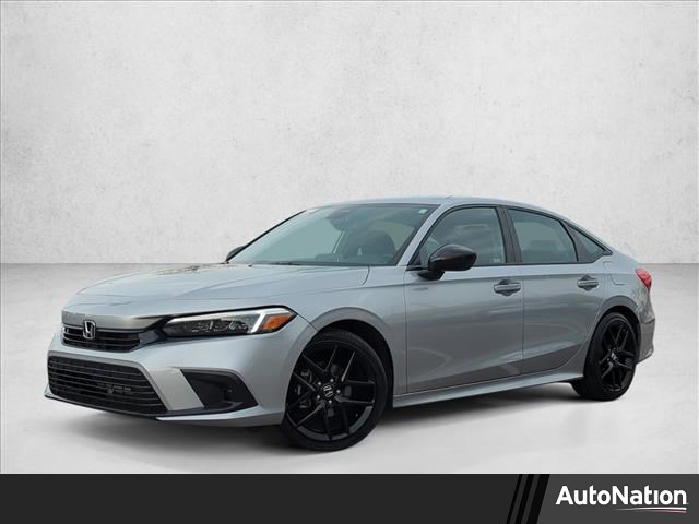 Meteorite Gray Metallic 2022 Honda Civic Sport FWD Sedan Front-Wheel Drive Automatic