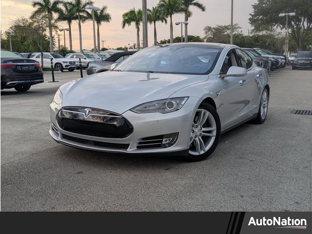 Silver 2015 Tesla Model S 85D AWD Sedan All-Wheel Drive Automatic