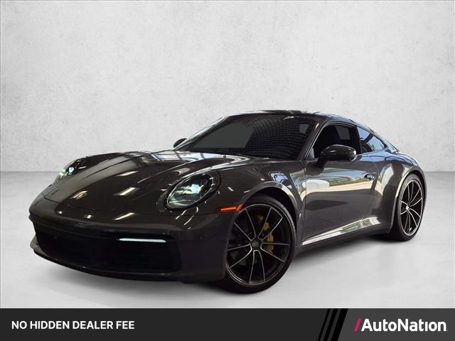 Gray (Agate Grey Metallic) 2022 Porsche 911 Coupe Rear-Wheel Drive Automatic