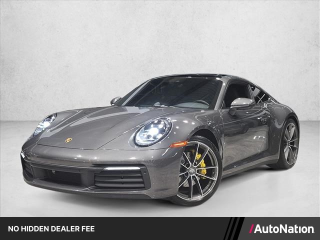 Gray (Agate Grey Metallic) 2022 Porsche 911 Coupe Rear-Wheel Drive Automatic
