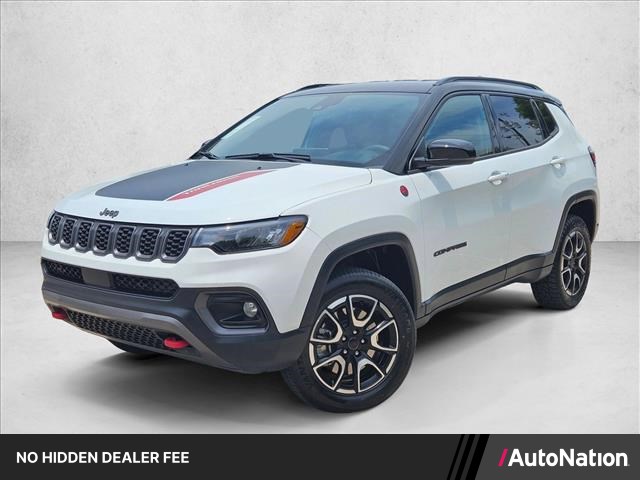 Bright White Clearcoat 2025 Jeep Compass Trailhawk 4WD SUV / Crossover Four-Wheel Drive 8-Speed Automatic
