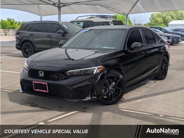 Crystal Black Pearl 2025 Honda Civic Hybrid Sport Touring Sedan FWD Sedan Front-Wheel Drive Continuously Variable Transmission