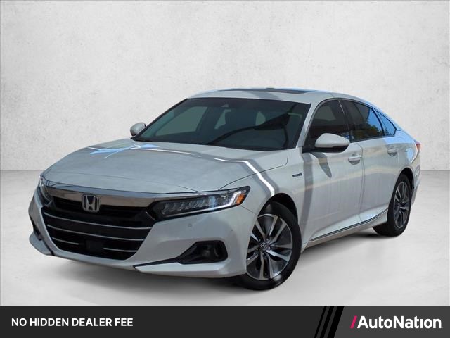 Platinum White Pearl 2022 Honda Accord Hybrid Sedan Front-Wheel Drive Automatic