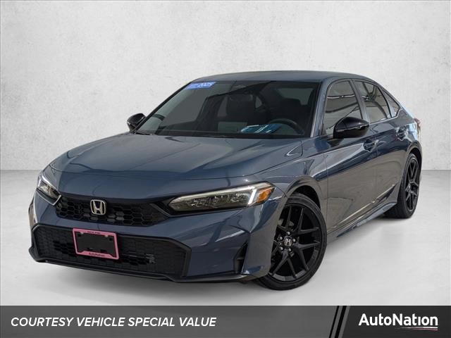 Blue Lagoon Pearl 2025 Honda Civic Sport FWD Sedan Front-Wheel Drive Continuously Variable Transmission