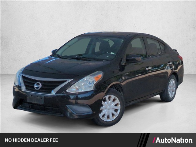 Super Black 2015 Nissan Versa Sedan Front-Wheel Drive Automatic