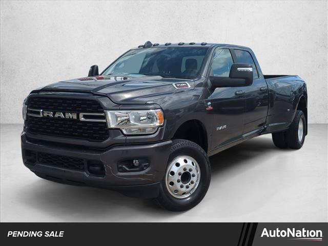 Gray (Granite Crystal Metallic Clearcoat) 2024 RAM 3500 Big Horn Crew Cab LB DRW 4WD Pickup Truck Four-Wheel Drive 6-Speed Automatic