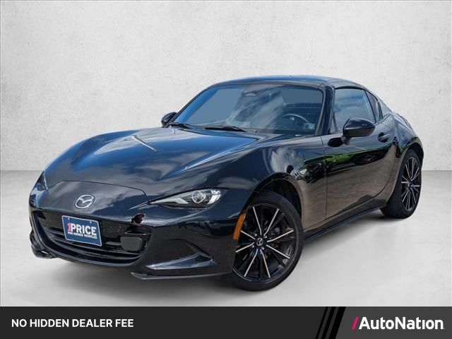 Jet Black Mica 2025 Mazda MX-5 Miata RF Grand Touring RWD Convertible Rear-Wheel Drive Automatic