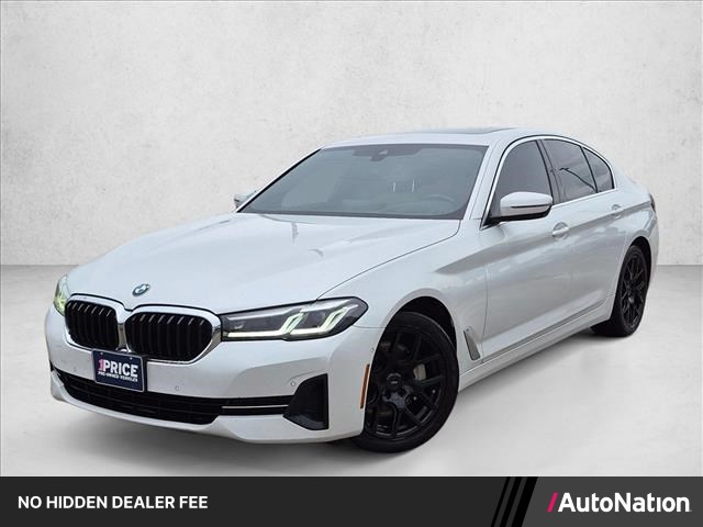 Mineral White Metallic 2021 BMW 5 Series Sedan Rear-Wheel Drive Automatic