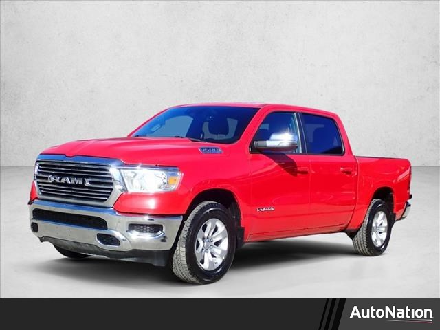 Flame Red Clearcoat 2023 RAM 1500 Laramie Crew Cab 4WD Pickup Truck Four-Wheel Drive 8-Speed Automatic