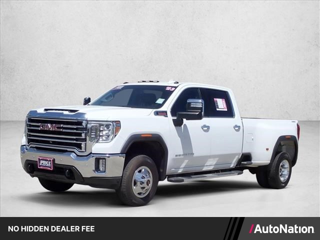 Summit White 2023 GMC Sierra 3500HD SLT Crew Cab 4WD Pickup Truck Four-Wheel Drive Automatic