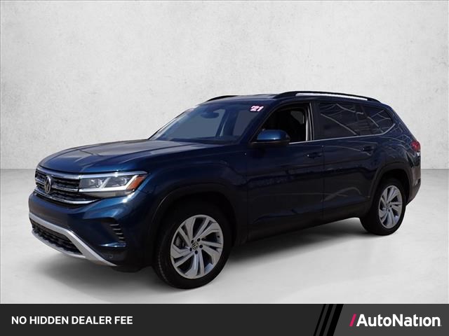 Blue 2021 Volkswagen Atlas SUV / Crossover All-Wheel Drive 8-Speed Automatic