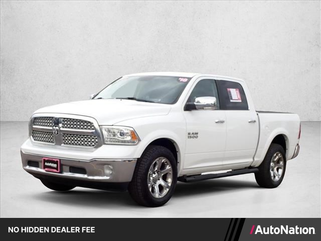 Bright White Clearcoat 2018 RAM 1500 Laramie Crew Cab 4WD Pickup Truck Four-Wheel Drive 8-Speed Automatic
