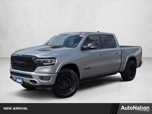 Billet Silver Metallic Clearcoat 2022 RAM 1500 Limited Crew Cab 4WD Pickup Truck Four-Wheel Drive 8-Speed Automatic
