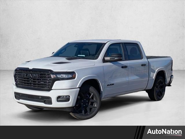 Bright White Clearcoat 2026 RAM 1500 Laramie Crew Cab 4WD Pickup Truck Four-Wheel Drive 8-Speed Automatic