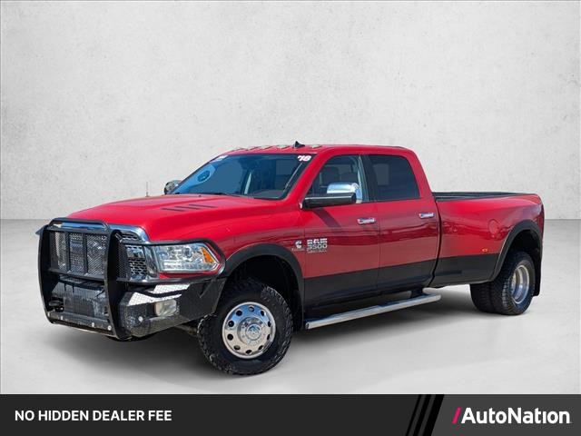 Flame Red Clearcoat 2018 RAM 3500 Laramie Crew Cab LB DRW 4WD Pickup Truck Four-Wheel Drive 6-Speed Automatic