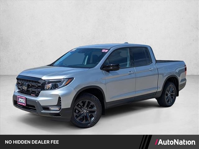 Solar Silver Metallic 2025 Honda Ridgeline Sport AWD Pickup Truck All-Wheel Drive Automatic