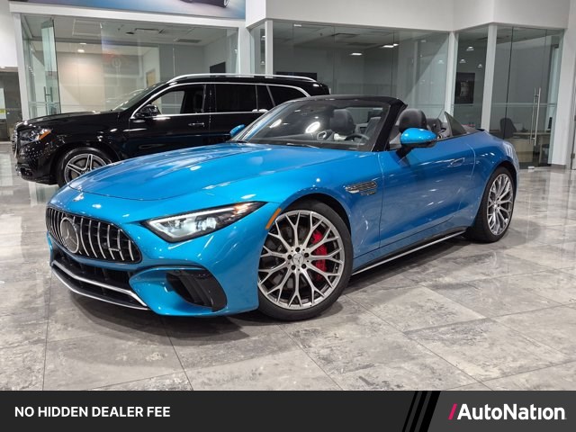 Manufaktur Hyper Blue Metallic 2025 Mercedes-Benz SL-Class Convertible All-Wheel Drive Automatic