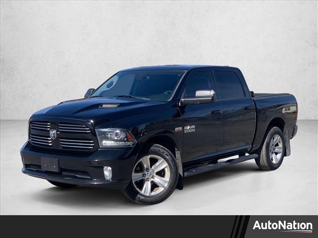 Black 2013 RAM 1500 Sport Crew Cab 4WD Pickup Truck Four-Wheel Drive