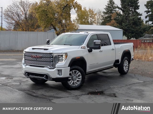 White 2022 GMC Sierra 3500HD Denali Crew Cab 4WD Pickup Truck Four-Wheel Drive Automatic