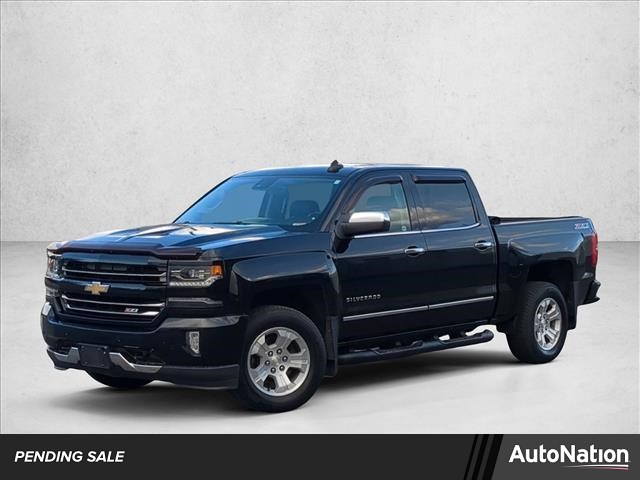 Black 2017 Chevrolet Silverado 1500 LTZ Crew Cab 4WD Pickup Truck Four-Wheel Drive 8-Speed Automatic
